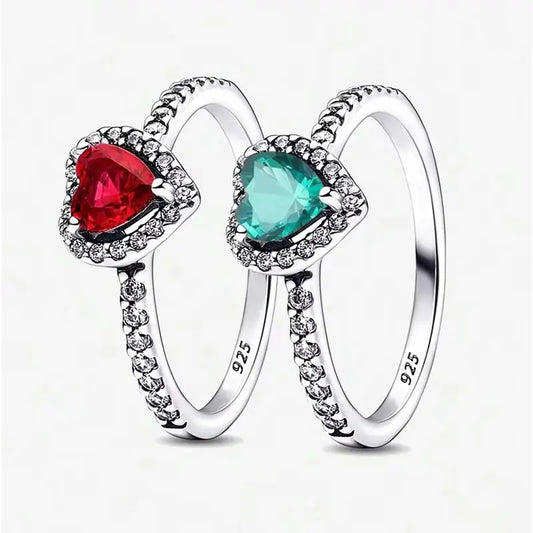 Gorgeous Zircon Shiny Love Heart Ring for Women