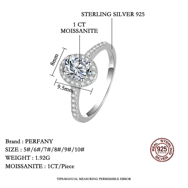 Moissanite Ring for Women S925