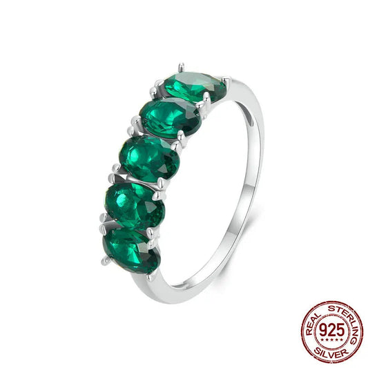 Luxurious Green Zircon Rings For Women