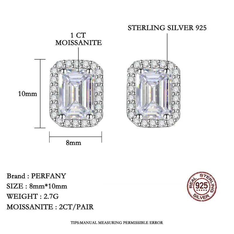 Moissanite Earrings for Women S925