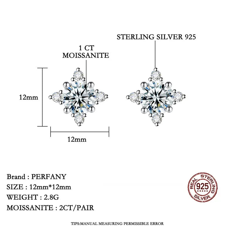 Moissanite Earrings for Women S925