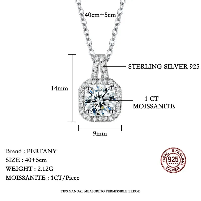 Moissanite Necklace For Women S925