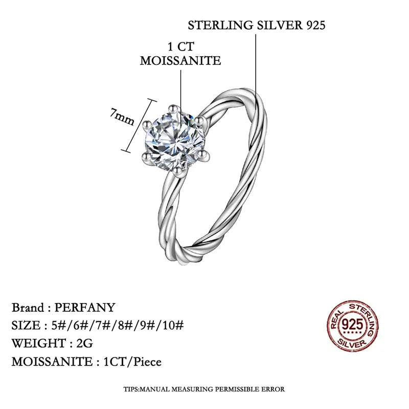 Moissanite Ring for Women S925