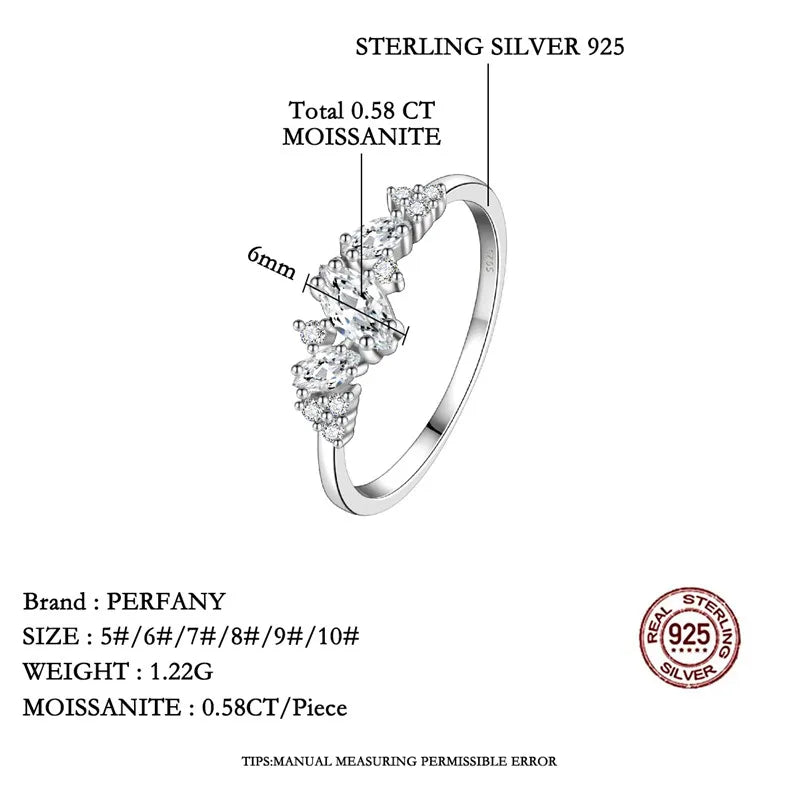 Moissanite Women's Ring S925