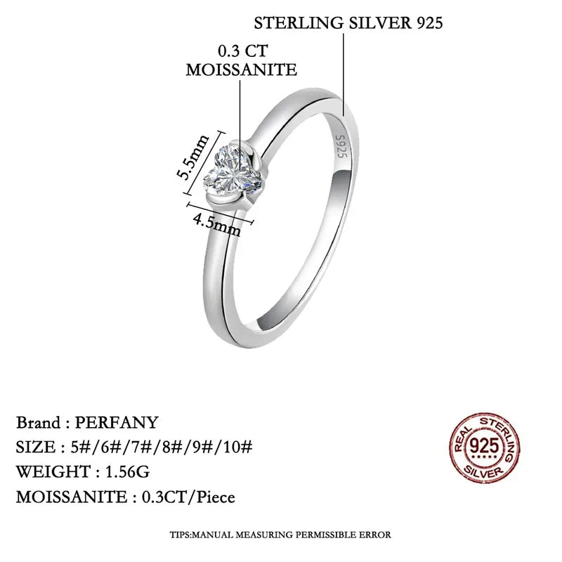 Moissanite Ring for Women S925