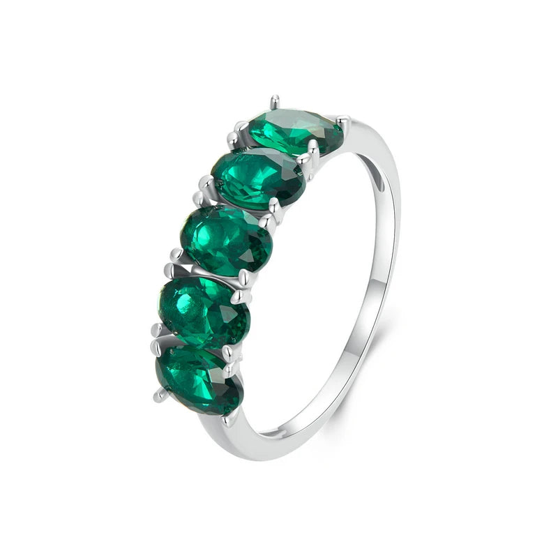 Luxurious Green Zircon Rings For Women