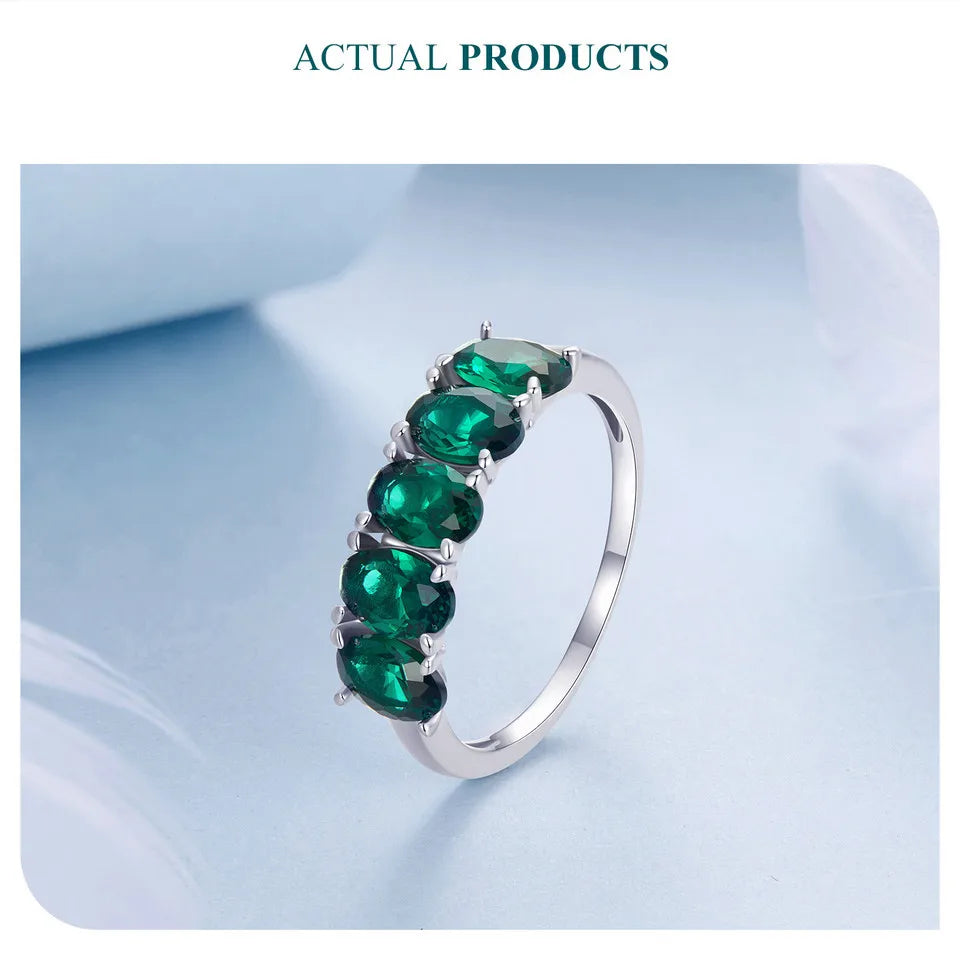 Luxurious Green Zircon Rings For Women